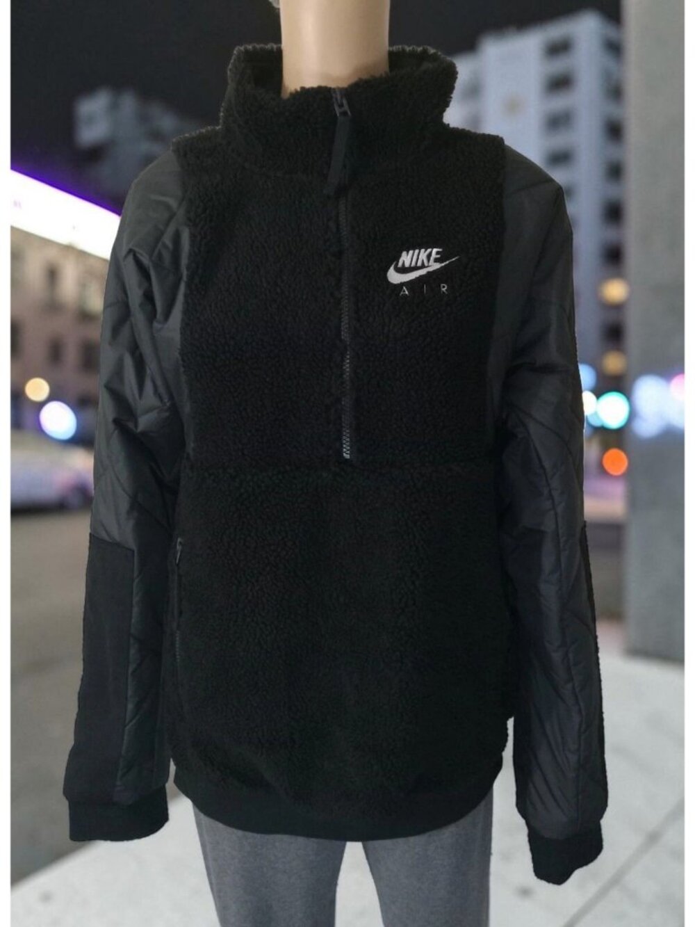 Nike Mens Sportswear Sherpa Half Zip Jacket Small Black Size Small NEW WITH TAGS